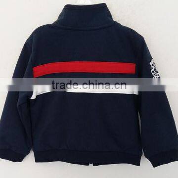 Baby Boys Stripes and Embroidered Navy or White 60% Cotton and 40% Polyester Coat for Autumn photo-2