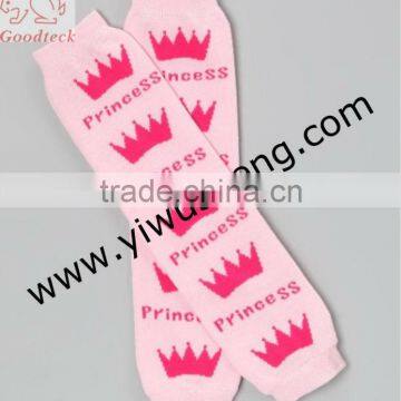 baby legging priness crown printing leg warmers winter cotton leg warmer