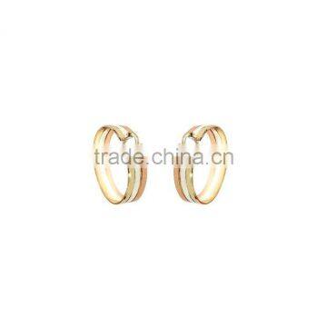 Traditional Imitation Gold Plated Hoop Earrings