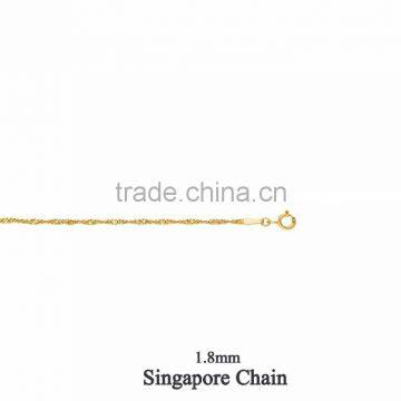 Gold Plated 1.8 MM Singapore Chain