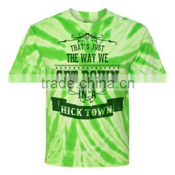 China factory best price custom made high quality anti-microbial 100% polyester Tie Dye T shirt