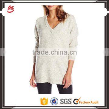 New style casual loose V-neck oversized long sweater for women