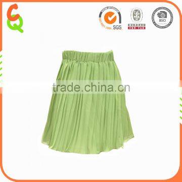 Summer Season Clothes Double Layer Chiffon Pleated Skirt for Girl
