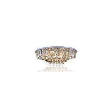 Luxurious Crystal Ceiling Lights Fitting , Contemporary Unique Ceiling Mounted Chandelier