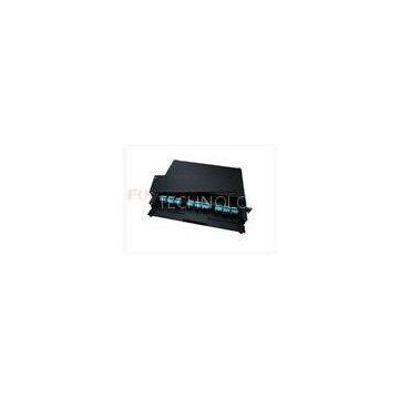 1RU 19 Inch Rack Mount Fiber Enclosure / Patch Panel , 3 LGX Adapter Panel or Fiber Cassette