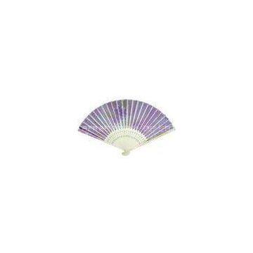 Pastel Style Printed Japanese Traditional Fan , Paper Folding Hand Fans