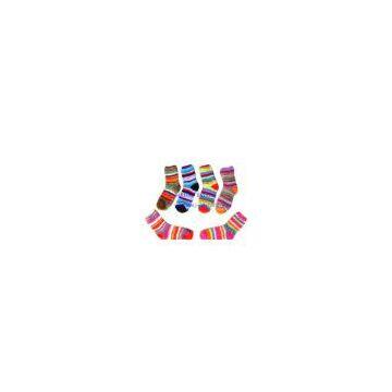 Sell 100% Polyester Soapy Yarn Stripe Sock