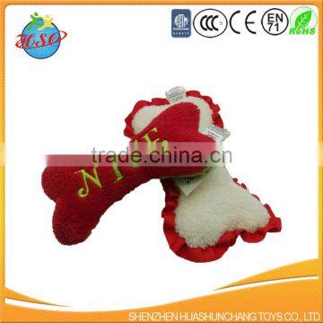 Cute Bone Shaped Plush Dog Toys Wholesale