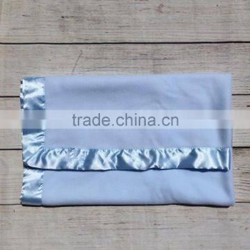 Hot Sale High Quality Reasonable Price Various Design Custom silk Edge Plain heavy thick soft warm Satin Baby Blankets