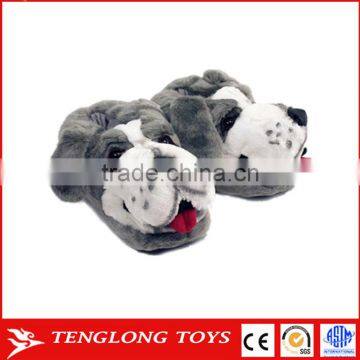 Customized warm cheap wholesale cute soft stuffed custom plush sheep dog slippers