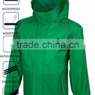 Green Reflective Windbreaker Jacket with bag