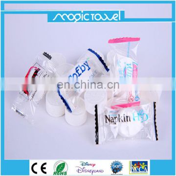 New product cheap Compressed napkins Facial wet coin towel Magic towel tablet