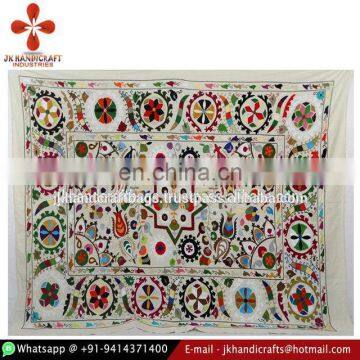 Wholesale Beautiful Indian Handmade Suzani Throw Curtain Twin Size Suzani Wall Tapestry