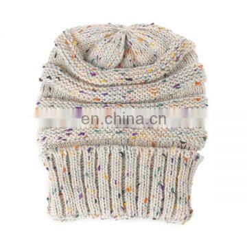 Autumn and Winter Hat Ms. Miscellaneous Color Knitted Wool Hat Outdoor Warm Hat Cap photo-5