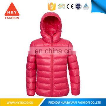 Hot Selling breathable pink ultralight foldable down jacket for winter---7 years  experience