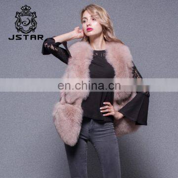 Women stylish Winter Fur Coats Short loose Fox Fur for Wholesale