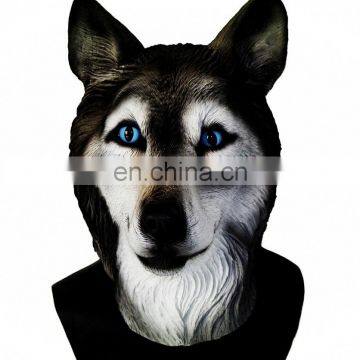 Deluxe Novelty Costumes Fancy Dress Rubber Wolf Head Mask