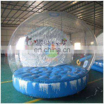 Transparent christmas snow globe,inflatable dome globe