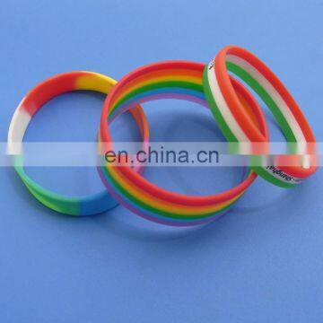 various rainbow design gay pride silicone bracelet