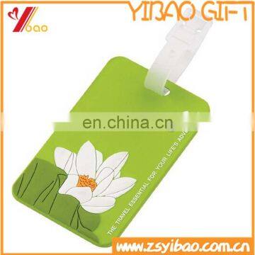 water lily pvc travel luggage tag/green airline name tag