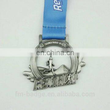 Manufacture Custom Marathon Running Race Finishing Cheerleading Medals,Custom sport metal antique silver road environment viper