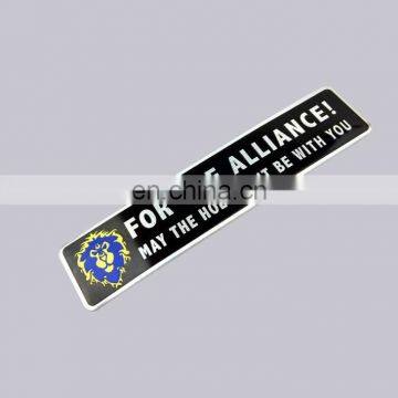 Top Quality Strong Adhesive Type Rectangle Shape Custom Metal Printing Sticker For Car Decoration