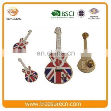 Commemorative UK Guitar Hard Enamel Metal Badge/Hot-selling Metal Lapel Pin