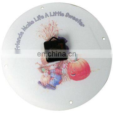 Circular Sublimation Glass Photo Frame With Clock Round Photo Frame Wall Clock photo-3