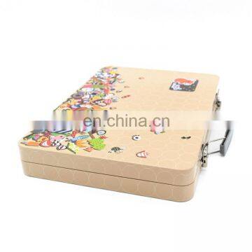 2015 New Designed Metal Tin Decorative Suitcase With Plastic Handle and Lock With Cheap Price photo-4