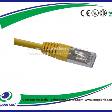 FTP Cat.6 Patch cord Plain molded Yellow color