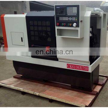 CK6136 China 2axis Flat Bed Gsk Metal Automatic 3 Jaw Chuck Cnc Lathe