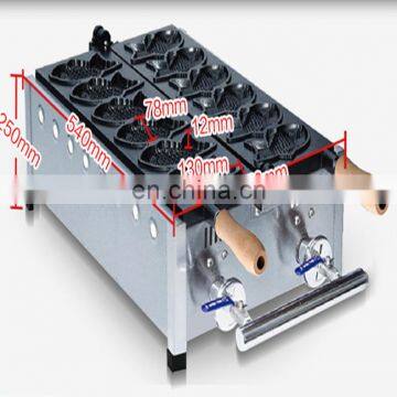 2018 Hot sale electric taiyaki ice cream cone making machine/Korea fish shape waffle cone machine