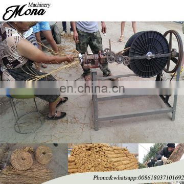 Jute rope making machine rice stalk straw rope machine