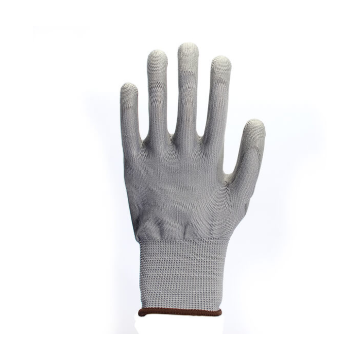 gray shell gray PU coated gloves