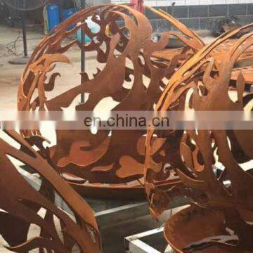 Sphericity Shape Corten Steel Fire Pit