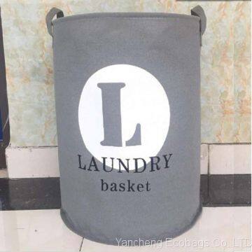 grey round canvas bathroom laundry basket bathroom storage organisation walnut laundry basket bathroom storage basket