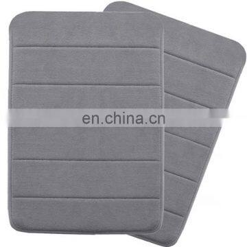 Wholesale Memory Foam Microfiber Coral Velvet Absorb Eco Friendly Water Non Slip Shower Mat