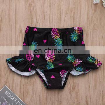 2019 Fashion New Summer Toddler Bathing Suit Pineapple Full Print Black Swimsuit Toddler Valentine's Day