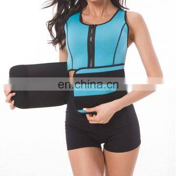 Sweat Neoprene Sauna Suit Tank Top Vest with Adjustable Shaper Waist Trainer Belt