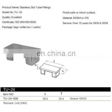 Stainless Steel Slot Tube Fittings With Mirror Finish 304 Box End Cap photo-6