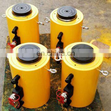 50-1000T pile testing jack pile load hydraulic jack PLC control 4 pcs in same step