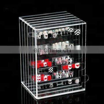 5 Grid Acrylic Nail Show Shelf Nail Tips Decoration Display Stand Rack Dust-proof Nail Art Tip Showing Shelf Storage Holder photo-3