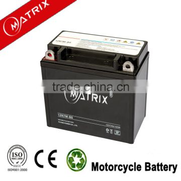 12v 7ah 10hr 12N7M-BS mf rechargeable lead acid motorcycle Battery