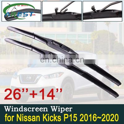 for Nissan Kicks 2016 2017 2018 2019 2020 P15 Car Wiper Blade Front Window Windscreen Windshield Wipers Blades Car Accessories