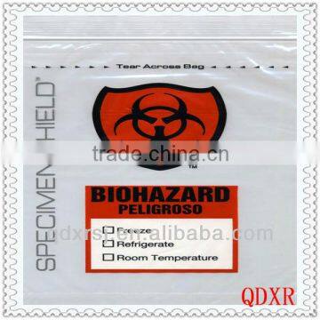 3 Wall Tear Function 8x10inch Biohazard Specimen Bags