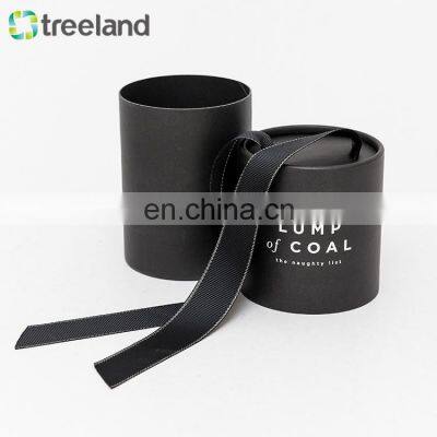 Custom Round Black Paper Cardboard Tube Luxury Gift Box For Packaging photo-4