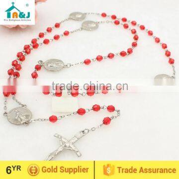 Payer for us acrylic bead Pope Rosary