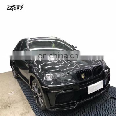 cool wide bumper bar body kit for bmw X6 E71 with side skirts