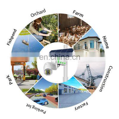 Solar Panel PTZ 4G HD Camera 1080P Full-day Video Dome IP 360 Degree Camera