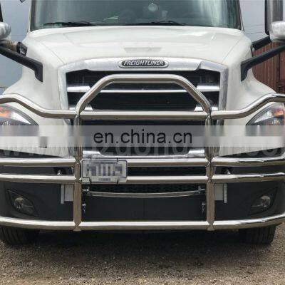 304 OEM Stainless Steel Heavy Duty Bull Bar Freightliner Cascadia Big Truck Deer Grille Guard Front Bumper